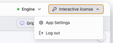 アカウントメニューからアプリ設定を開く