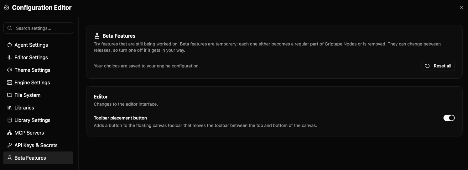 Beta Features